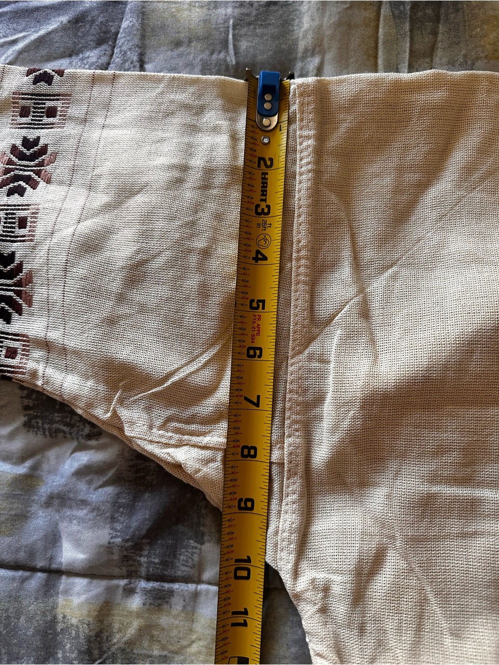 MEXICANA Cream Embroidered Peasant Top with Brown and Black Accents - Picture 9 of 9